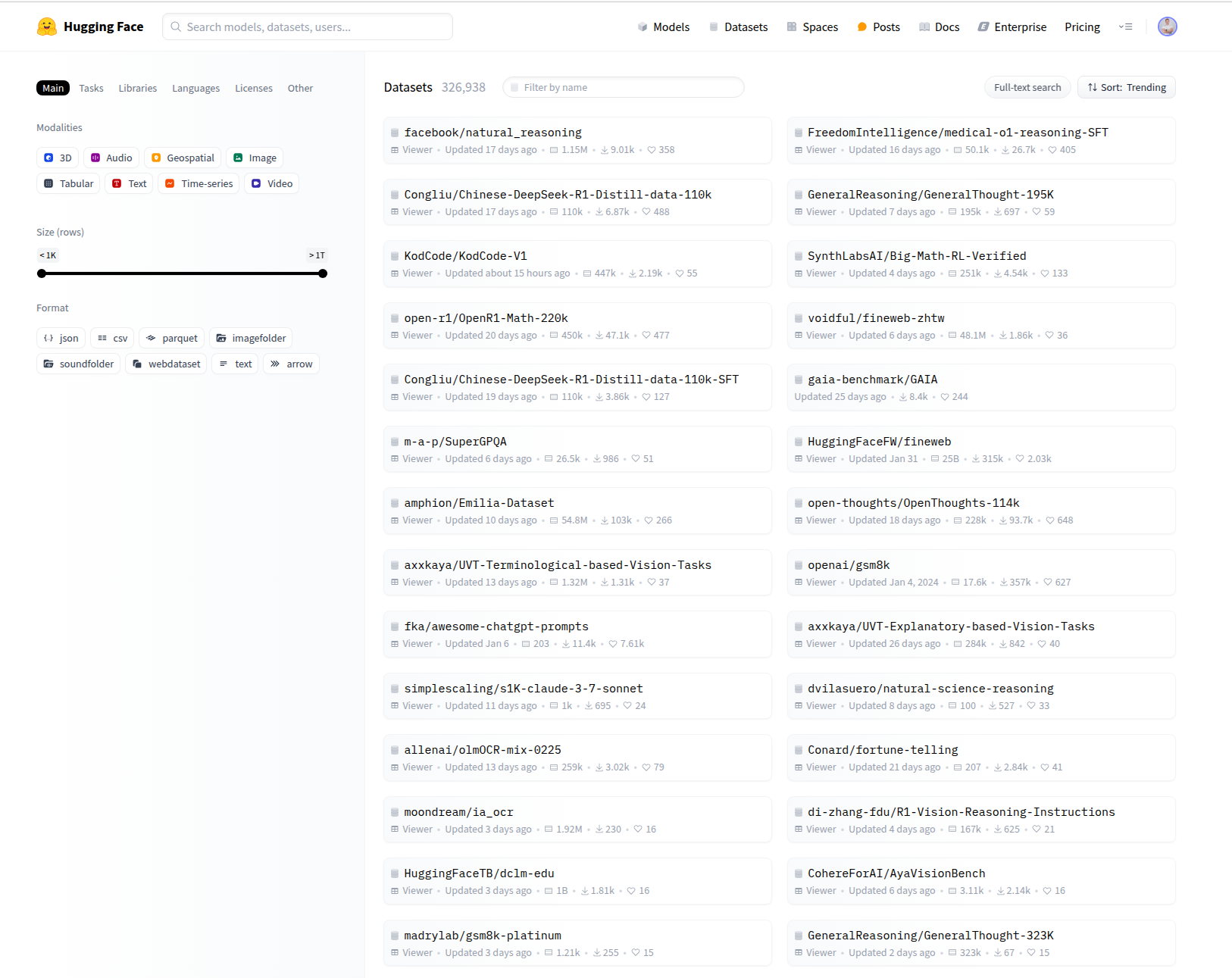 Hugging Face Datasets