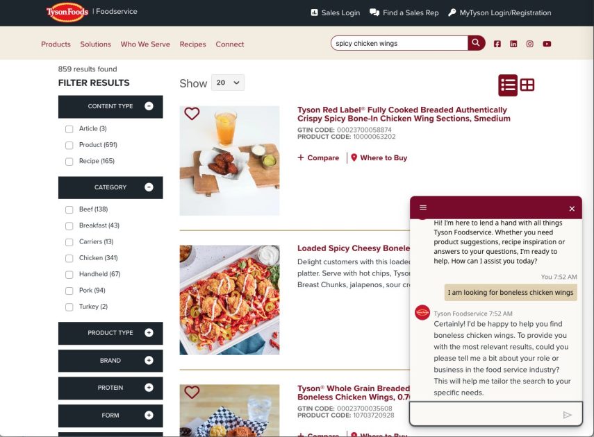 tyson-foods-elevates-customer-search-experience-with-an-ai-powered-conversational-assistant